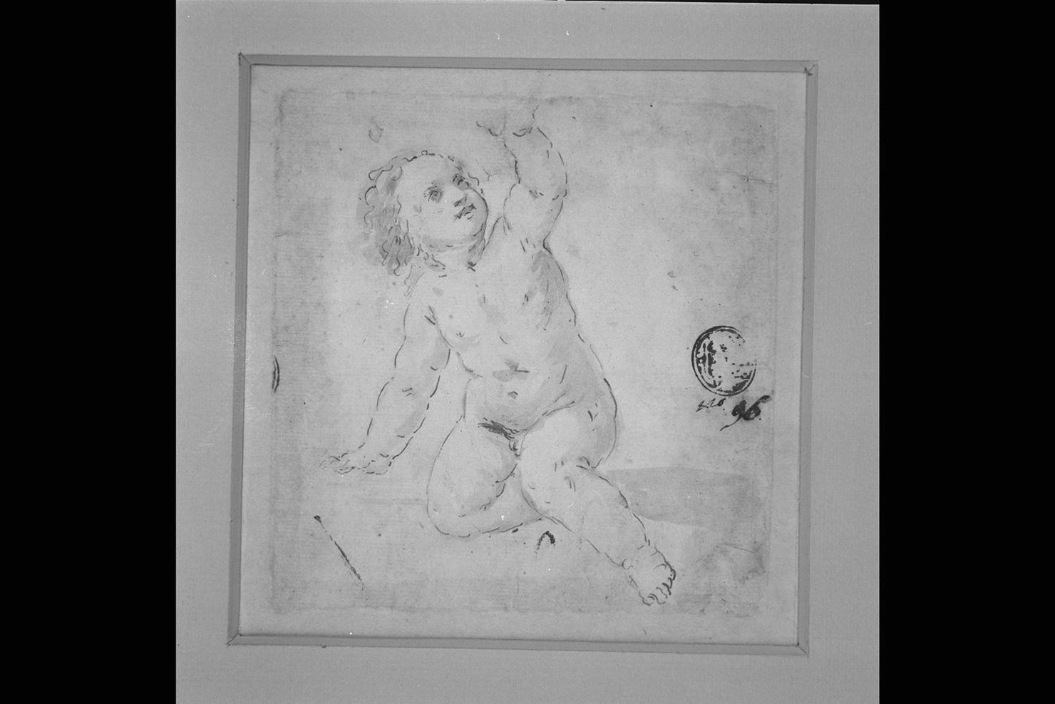 putto (disegno) di Peruzzini Domenico (attribuito) (sec. XVII)