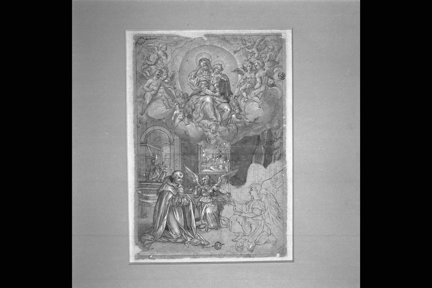 tentazioni di San Tommaso d'Aquino (disegno) - ambito marchigiano (fine sec. XVI)