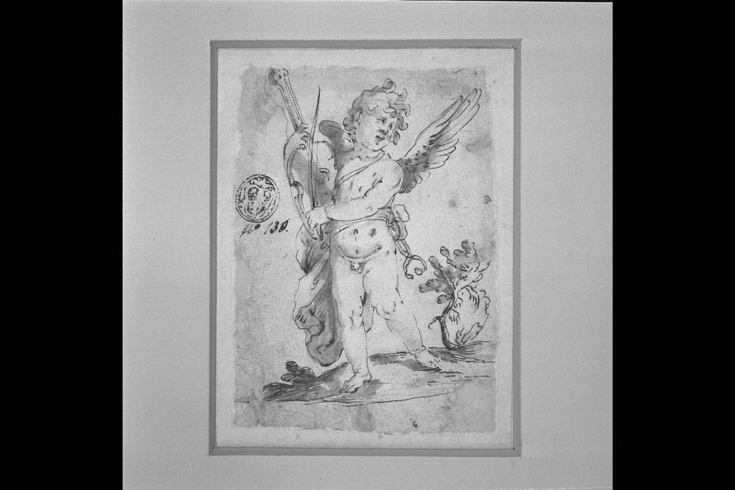 putto (disegno) - ambito marchigiano (sec. XVII)