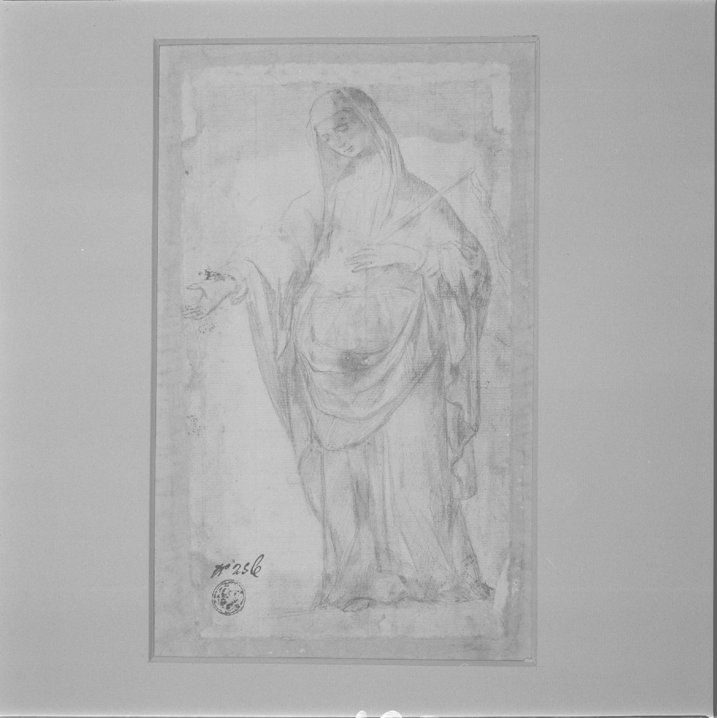 allegoria della Penitenza (disegno) di Allegrini Francesco (cerchia) (sec. XVII)