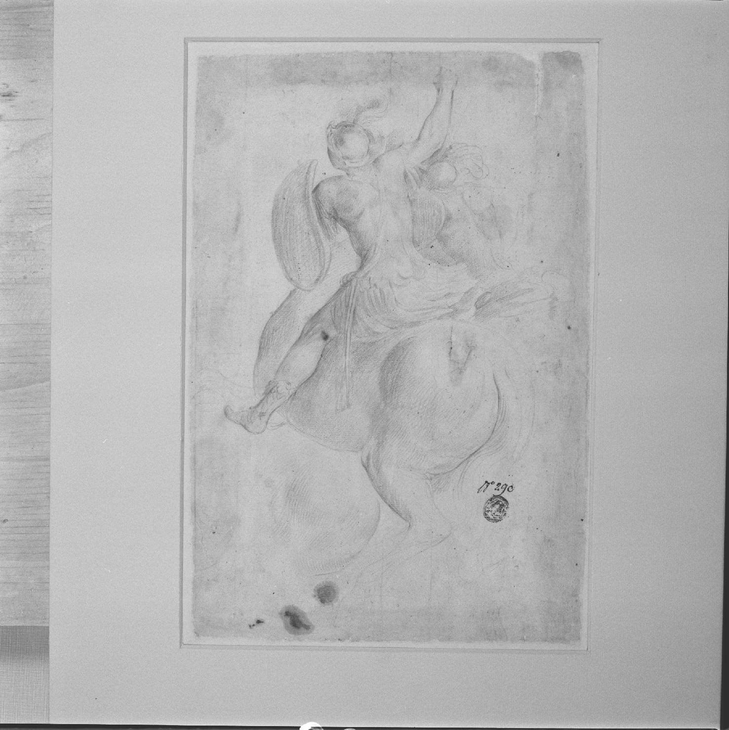 cavalieri (disegno) - ambito romano (sec. XVII)