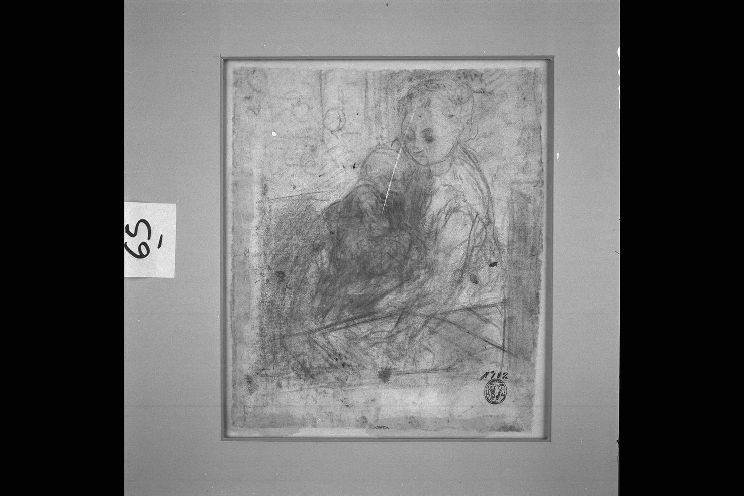 Madonna con Bambino (disegno) di Fiori Federico detto Barocci (secc. XVI/ XVII)
