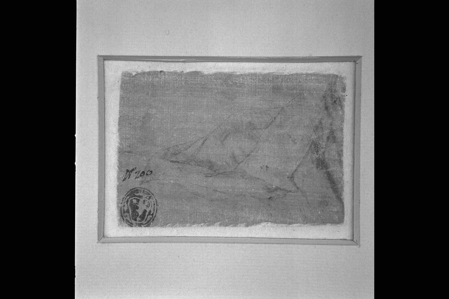 studio di panneggio (disegno) di Guerrieri Giovanni Francesco (sec. XVII)