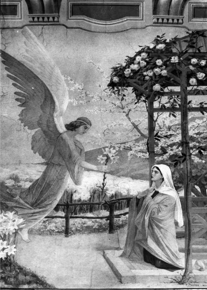 Annunciazione (dipinto, elemento d'insieme) di Pavisa Ciro (sec. XX)