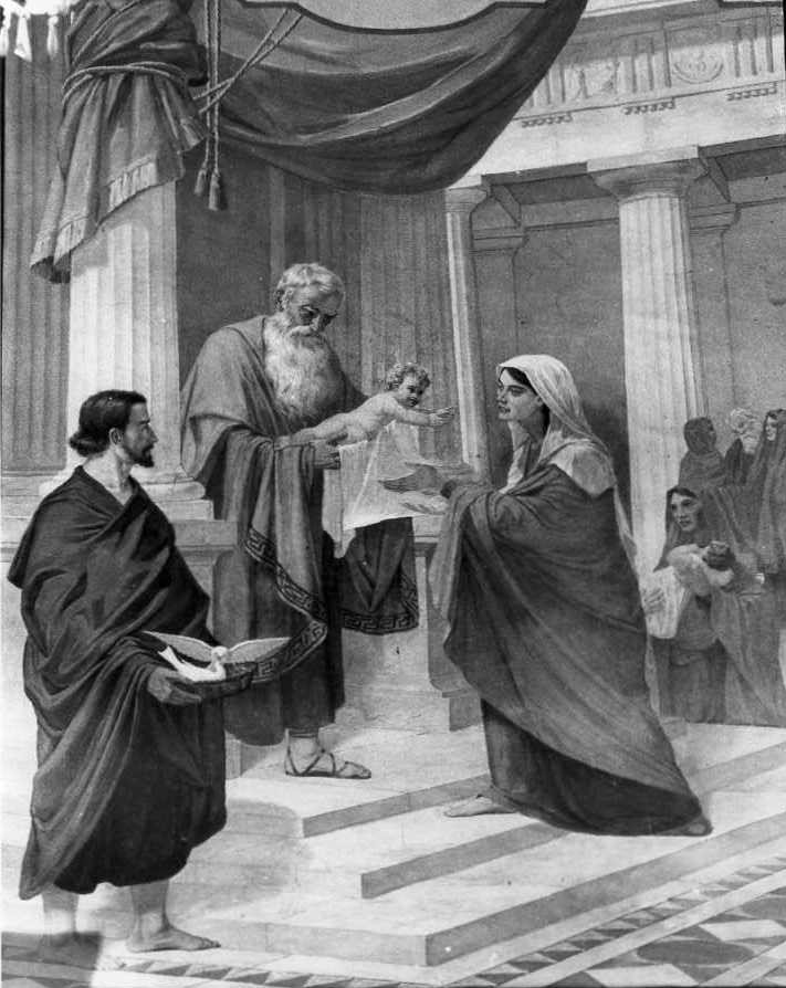 presentazione di Gesù al tempio (dipinto) di Pavisa Ciro (sec. XX)