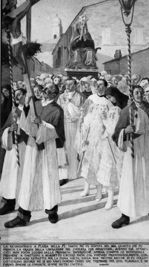 processione (dipinto) di Pavisa Ciro (sec. XX)