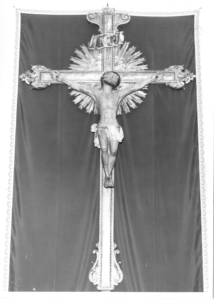 Cristo crocifisso (croce processionale, elemento d'insieme) di Morelli Giovanni (attribuito) (ultimo quarto sec. XVIII)