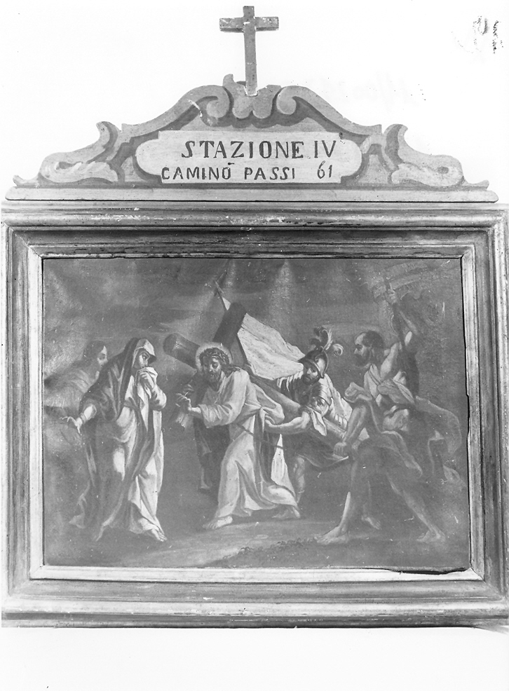 stazione IV: Gesù incontra la Madonna (Via Crucis, elemento d'insieme) - ambito marchigiano (fine sec. XVII)