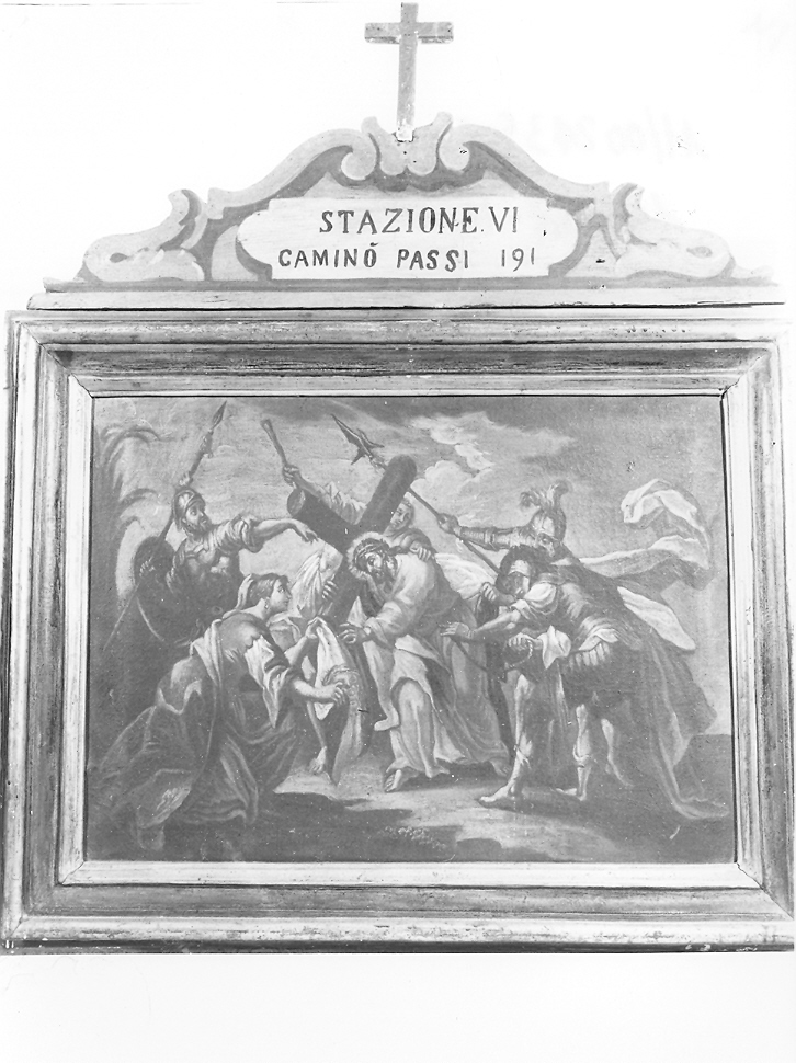 stazione VI: Gesù asciugato dalla Veronica (Via Crucis, elemento d'insieme) - ambito marchigiano (fine sec. XVII)