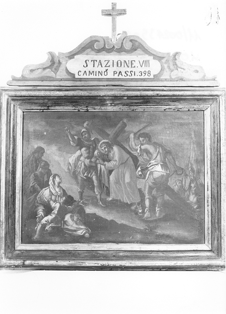 stazione VIII: Gesù consola le donne di Gerusalemme (Via Crucis, elemento d'insieme) - ambito marchigiano (fine sec. XVII)