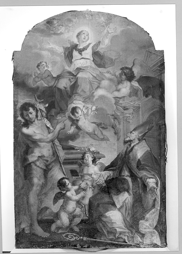 Madonna Assunta e i Santi Giovanni Battista e Biagio (dipinto) - ambito marchigiano (sec. XVIII)
