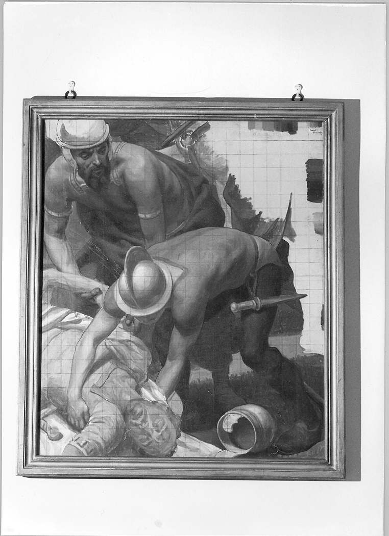 figure di guerrieri (dipinto) di Biagetti Biagio (prima metà sec. XX)