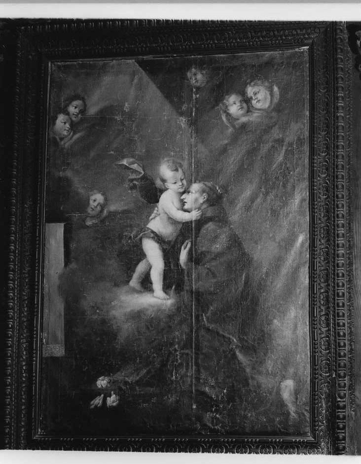 Sant'Antonio da Padova (dipinto, elemento d'insieme) - ambito marchigiano (sec. XVII)