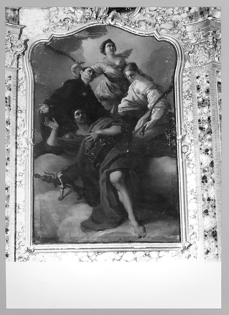 San Nicola da Tolentino, San Rocco, Santa Lucia e Santa Apollonia (dipinto) - ambito marchigiano (sec. XVIII)