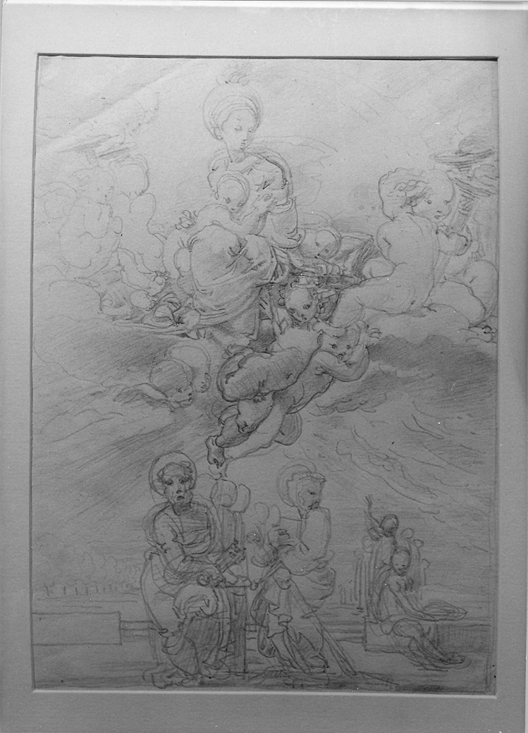 Sacra Famiglia (disegno) di Duranti Fortunato (sec. XIX)
