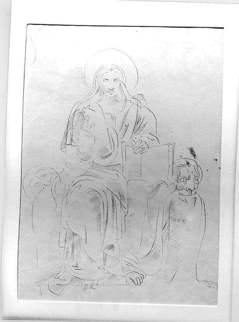 Cristo Benedicente (disegno) di Duranti Fortunato (sec. XIX)