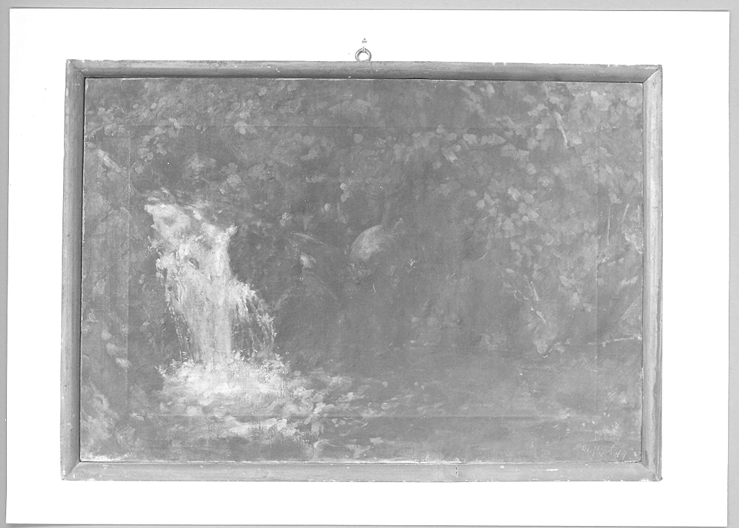 paesaggio con cascata (dipinto) di Martini Sigismondo (ultimo quarto sec. XIX)