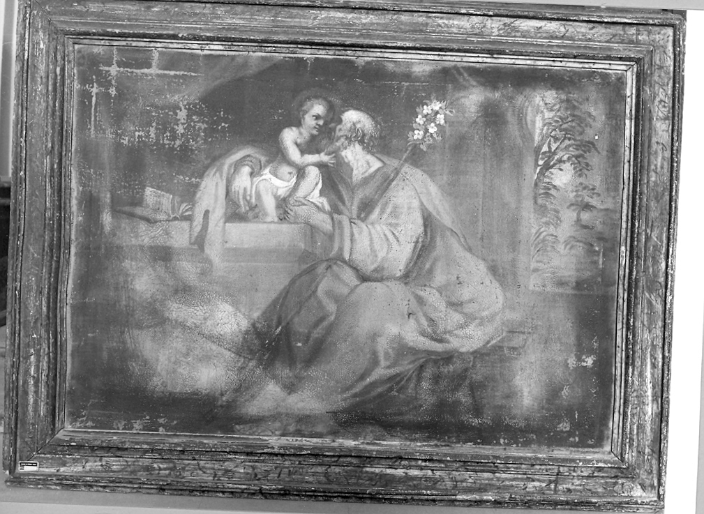 San Giuseppe con Gesù Bambino (dipinto) - ambito marchigiano (sec. XVII)