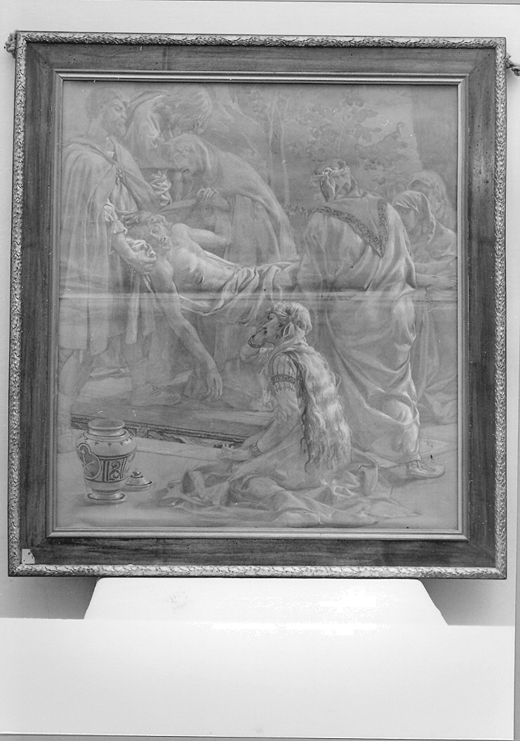 deposizione di Cristo nel sepolcro (dipinto) di Biagetti Biagio (inizio sec. XX)