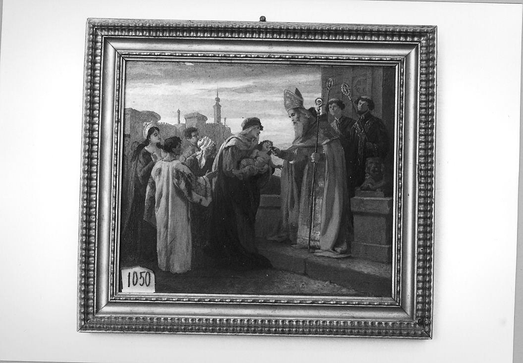 miracolo di S. Biagio (dipinto) di Monti Virginio (sec. XX)