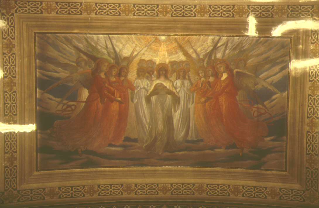 assunzione di San Giovanni Battista (dipinto, complesso decorativo) di Pauri Giuseppe (primo quarto sec. XX)