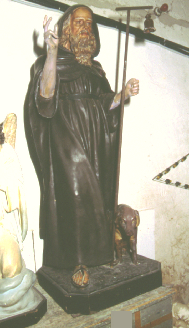 Sant'Antonio Abate (statua) - produzione marchigiana (prima metà sec. XX)