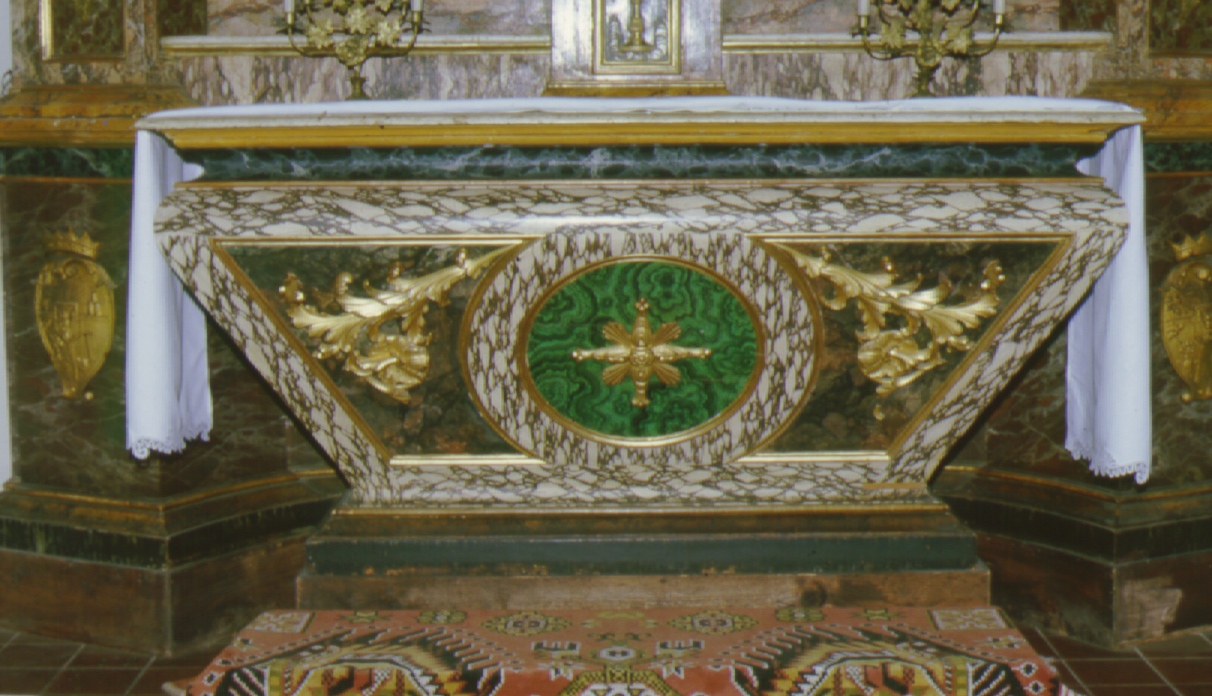 mensa d'altare - bottega marchigiana (sec. XIX)