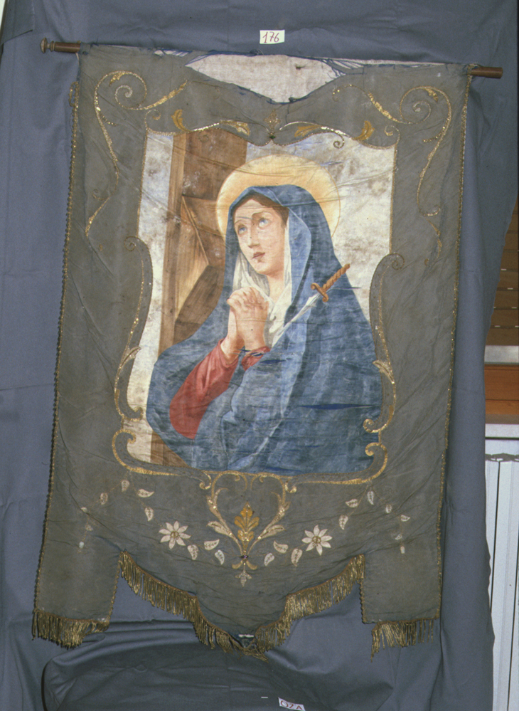 Madonna Addolorata (stendardo processionale) - bottega marchigiana (seconda metà sec. XIX)