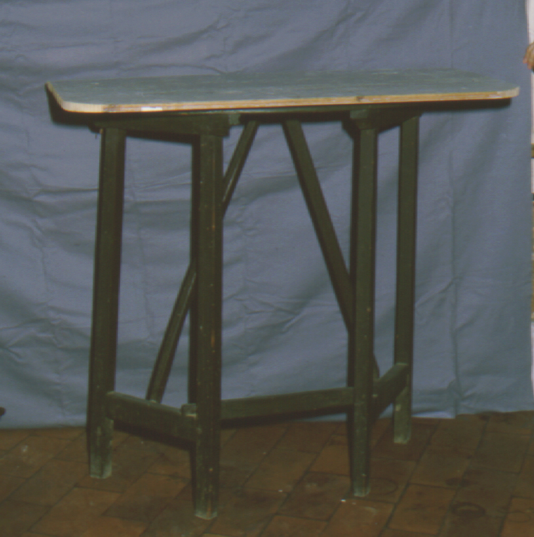 tavolo da muro - bottega marchigiana (fine/inizio secc. XIX/ XX)