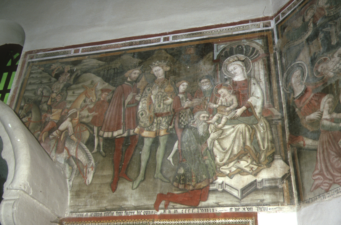 adorazione dei Re Magi (dipinto) di Angeli Marino (sec. XV)