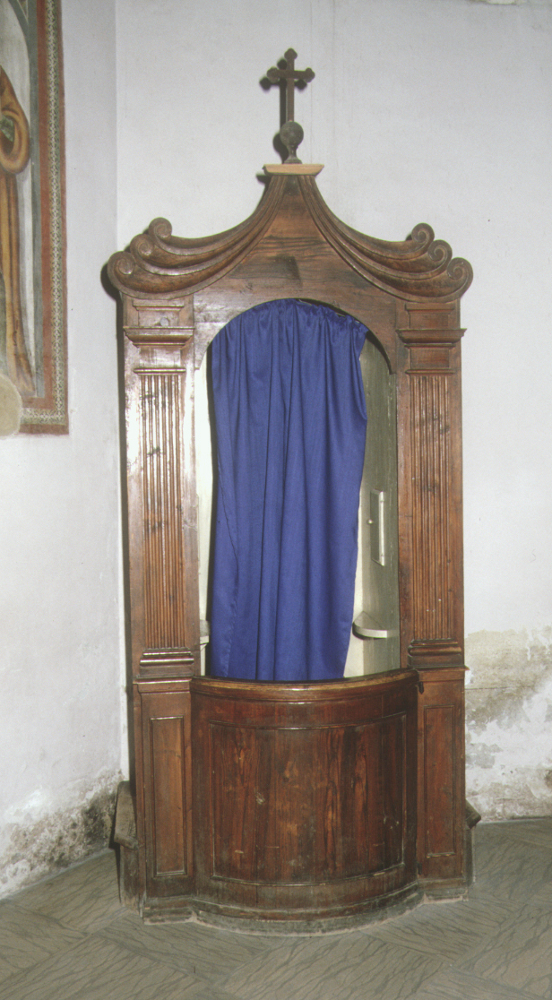 confessionale - bottega marchigiana (prima metà sec. XX)