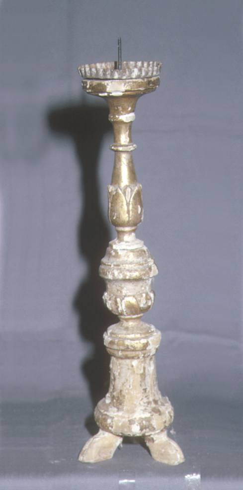 candeliere, coppia - bottega marchigiana (prima metà sec. XIX)