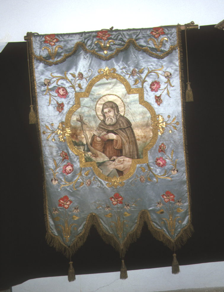 Sant'Antonio Abate (stendardo processionale) - manifattura marchigiana (sec. XX)