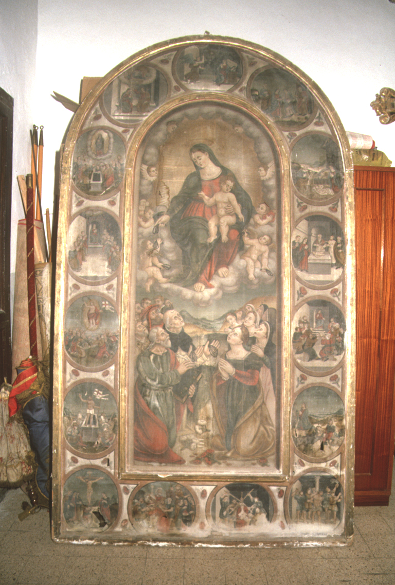 Madonna del Rosario (dipinto) - ambito Italia centrale (fine/inizio secc. XVI/ XVII)