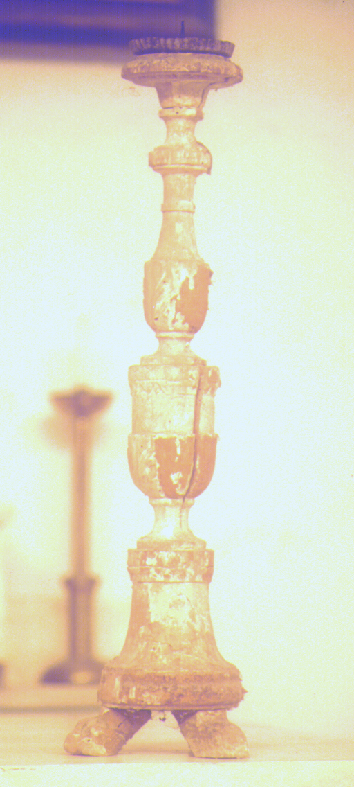 candeliere, coppia - bottega marchigiana (metà sec. XIX)