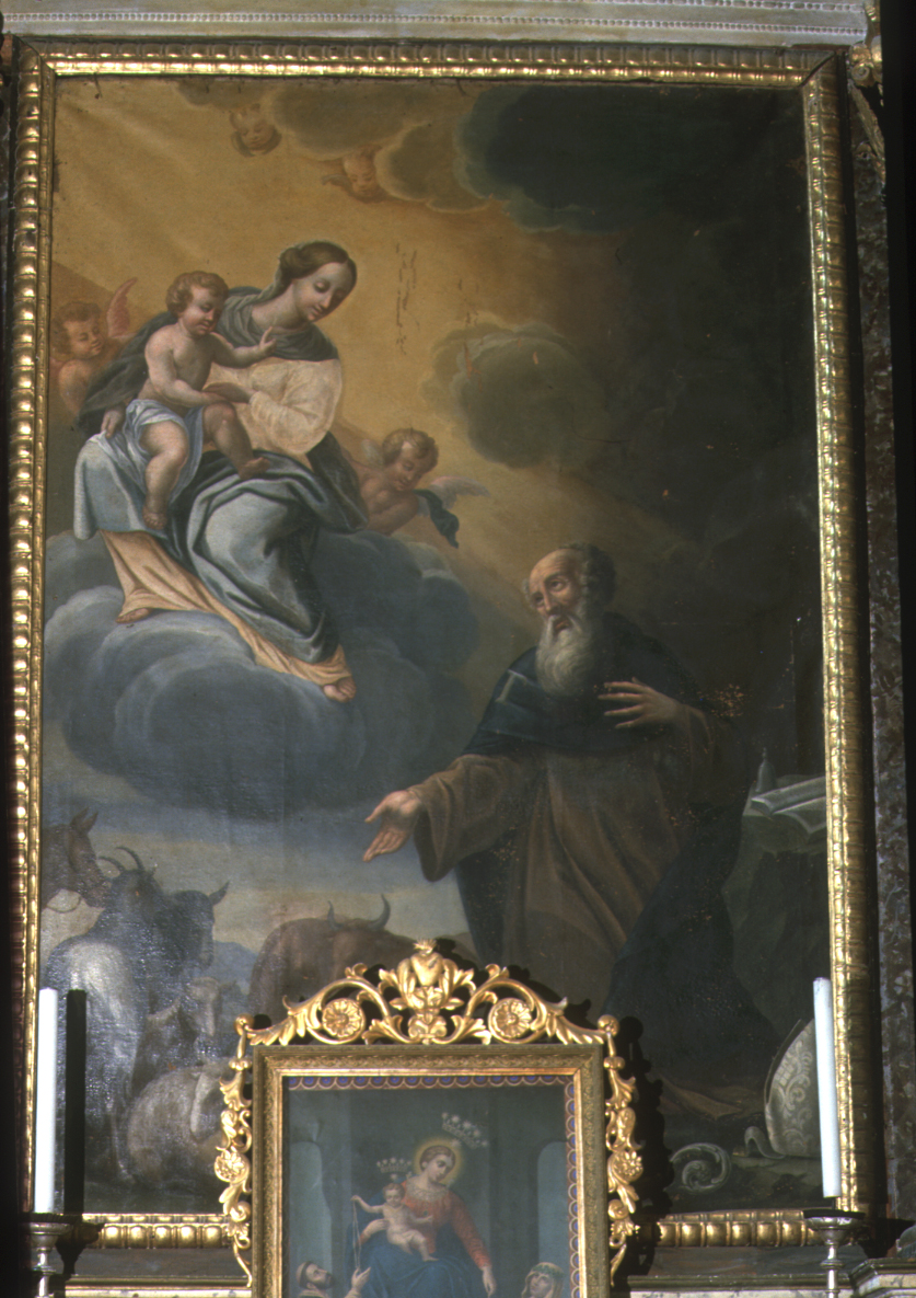 Madonna Assunta con S. Antonio Abate (dipinto) - ambito Italia centrale (sec. XIX)