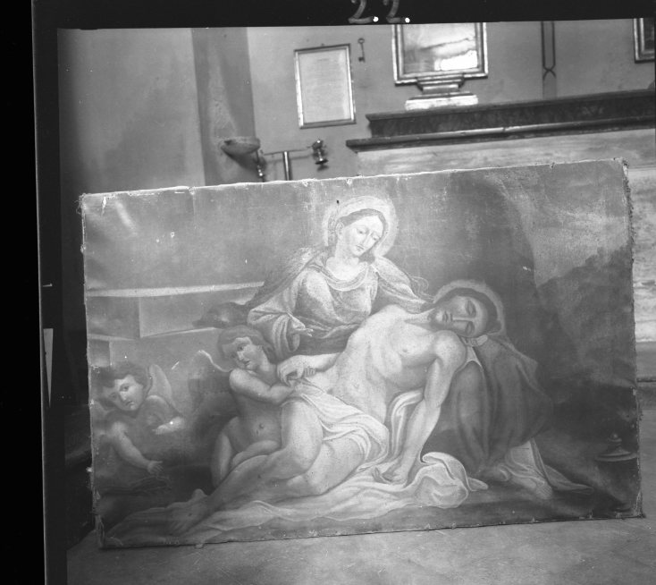 Cristo in pietà e angeli (dipinto) - ambito marchigiano (fine/inizio secc. XVIII/ XIX)