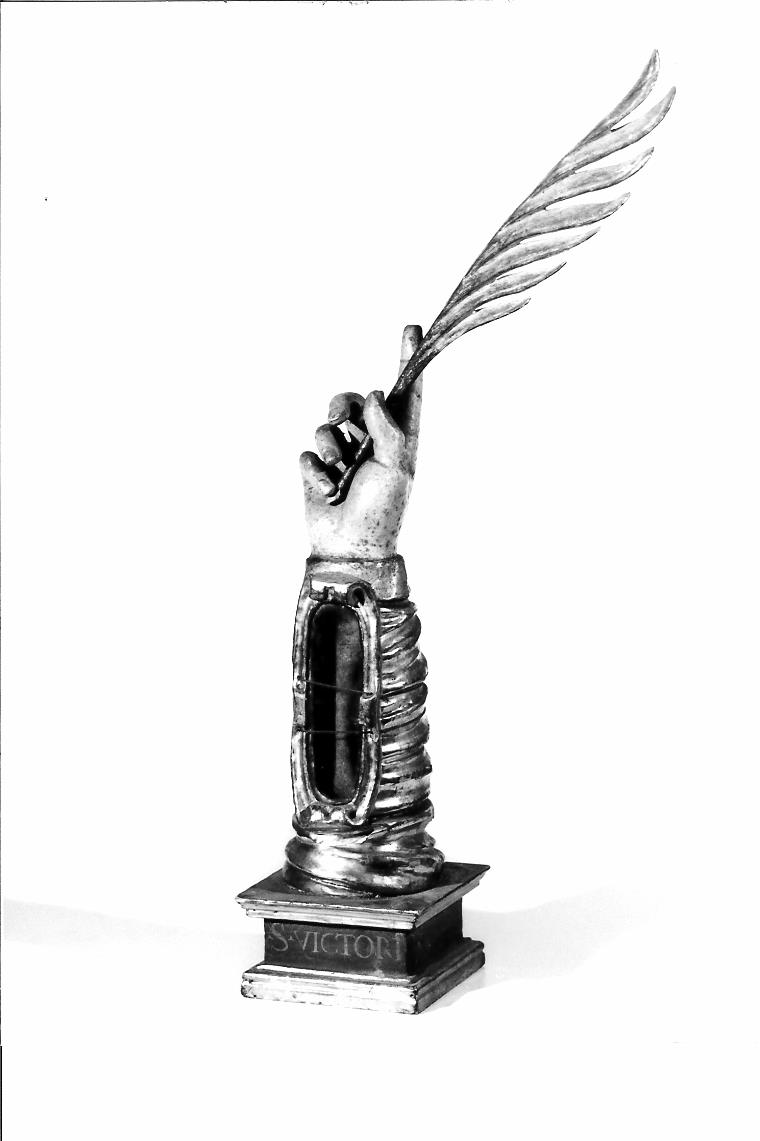 reliquiario antropomorfo - a braccio - bottega marchigiana (sec. XVIII)
