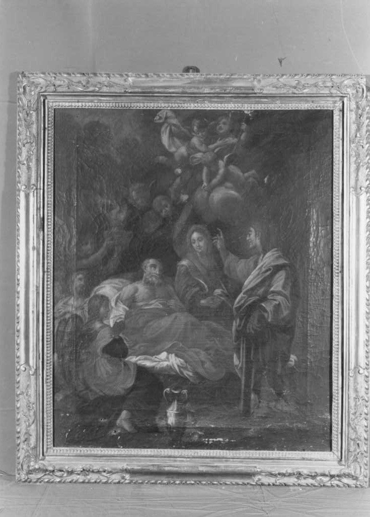 morte di San Giuseppe (dipinto, elemento d'insieme) - ambito marchigiano (seconda metà sec. XVII)