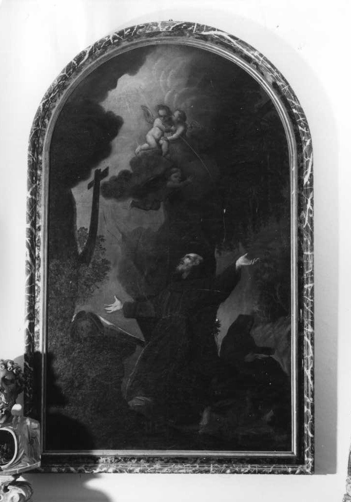 San Francesco d'Assisi riceve le stimmate (dipinto, elemento d'insieme) - ambito marchigiano (prima metà sec. XVIII)