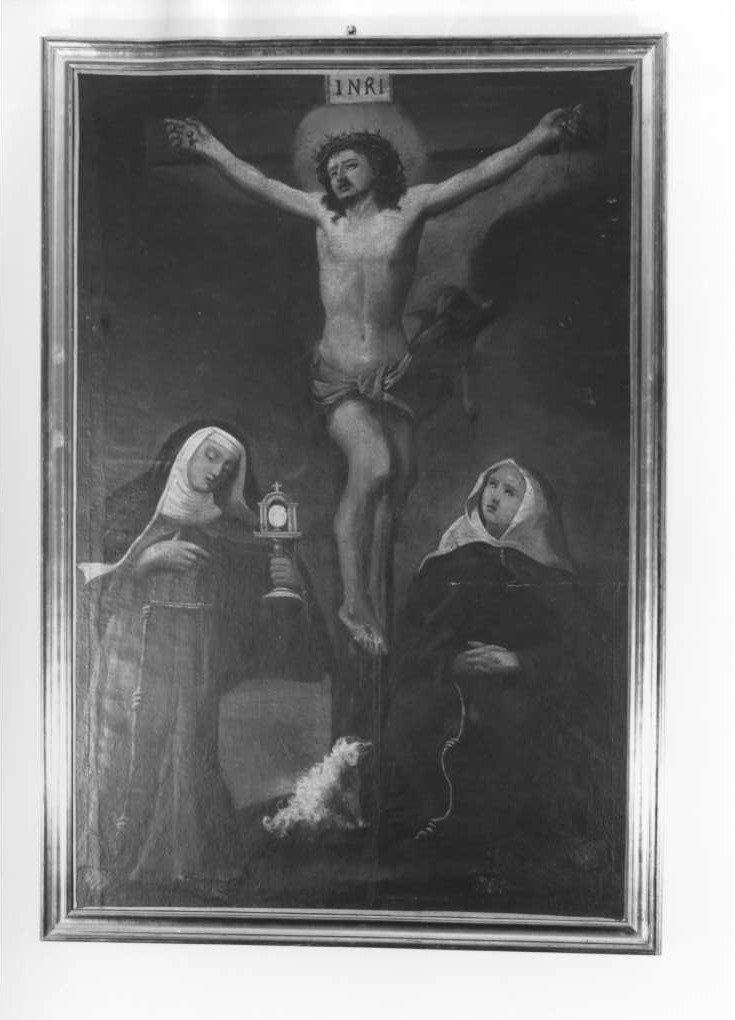 Cristo crocifisso con Santi (dipinto, elemento d'insieme) - ambito marchigiano (seconda metà sec. XVIII)