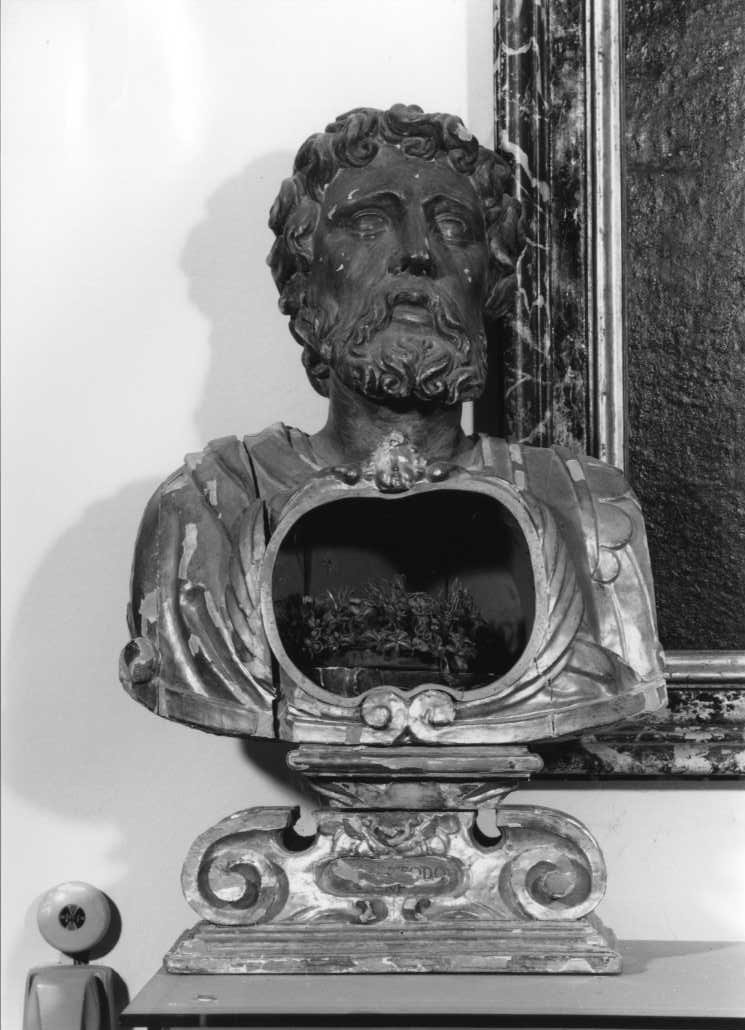 reliquiario - a busto - bottega marchigiana (prima metà sec. XVIII)