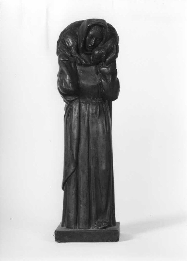 frate francescano (statuetta, serie) - bottega marchigiana (sec. XIX)