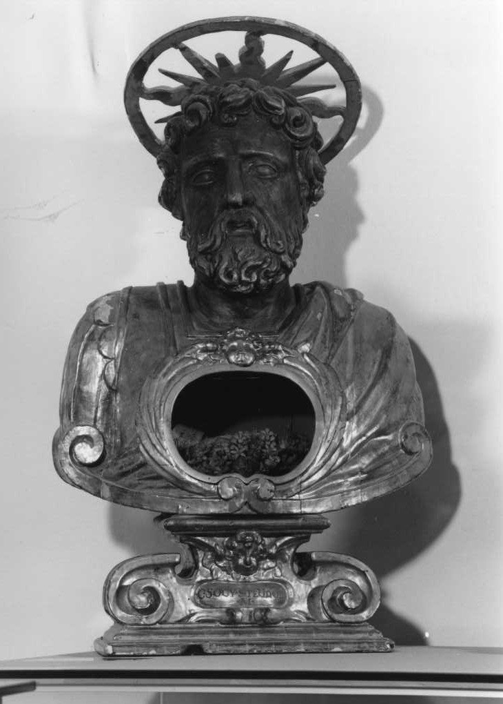 reliquiario - a busto - bottega marchigiana (prima metà sec. XVIII)