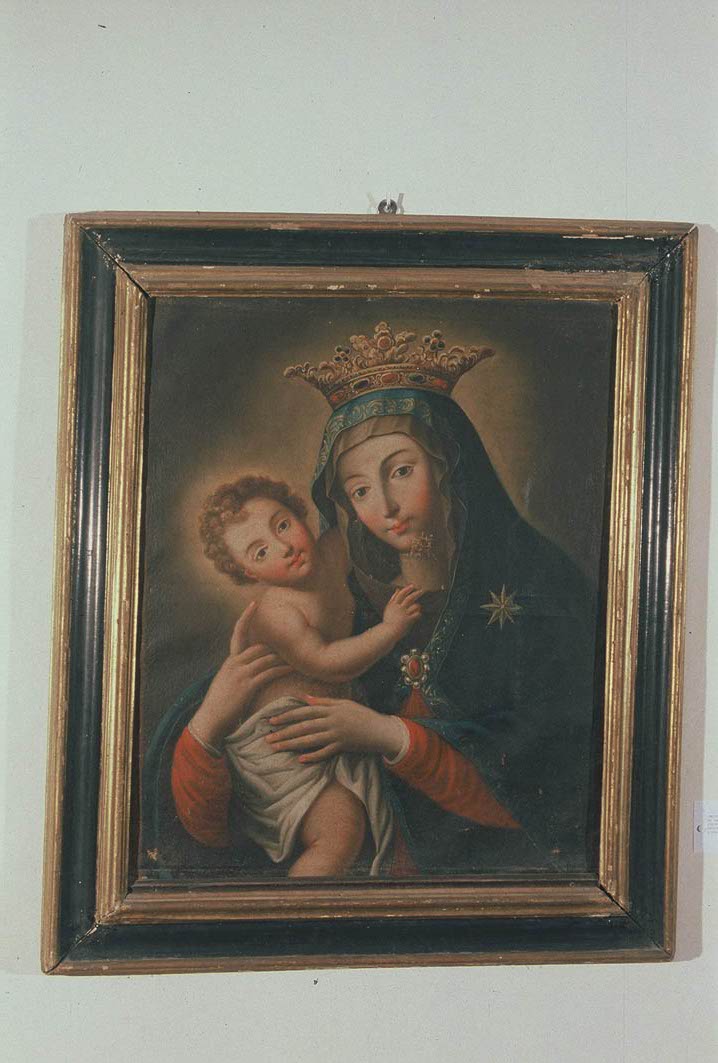 Madonna con Bambino (dipinto, elemento d'insieme) - ambito portoghese (prima metà sec. XVIII)