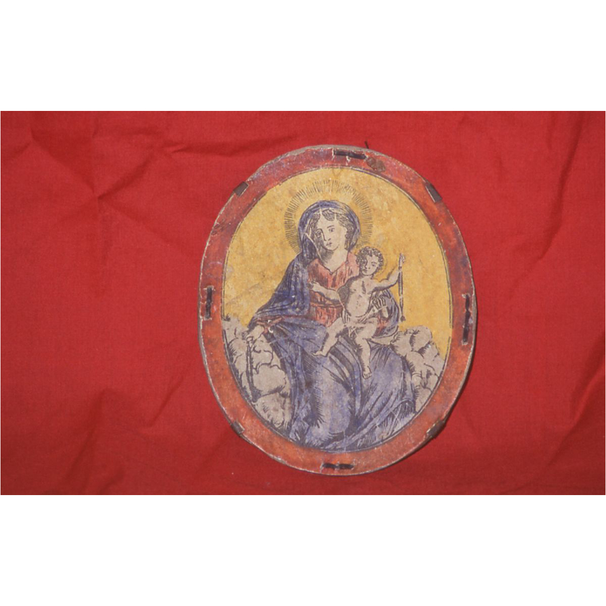 Madonna del Rosario (dipinto, elemento d'insieme) - bottega marchigiana (sec. XIX)