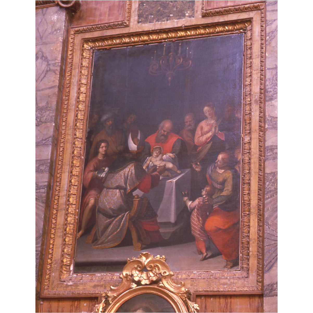 circoncisione di Gesù Bambino (dipinto, elemento d'insieme) di Gaia Pietro (primo quarto sec. XVII)