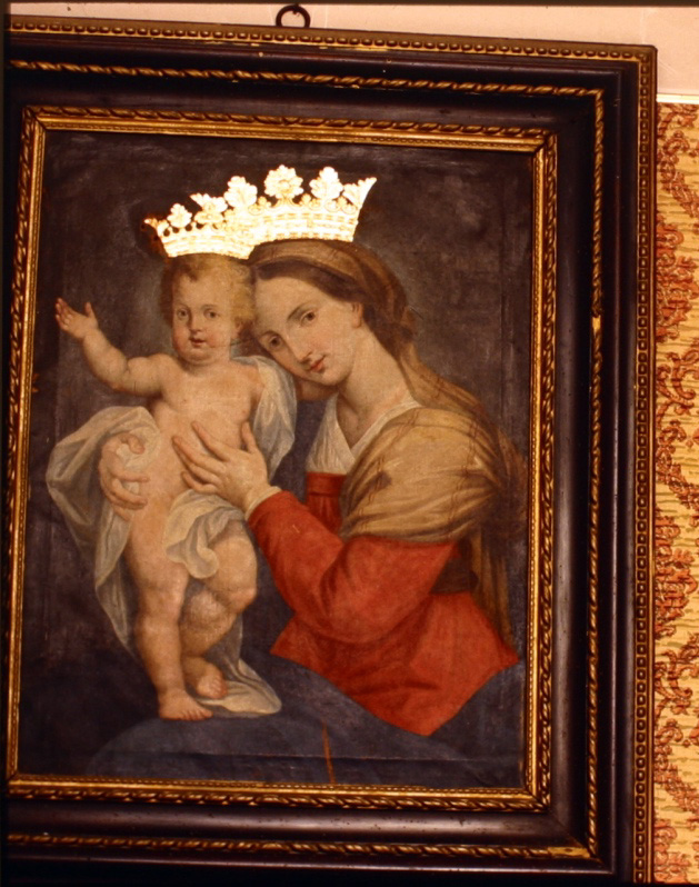 Madonna con Bambino (dipinto, elemento d'insieme) - ambito di Fermo (seconda metà sec. XVIII)