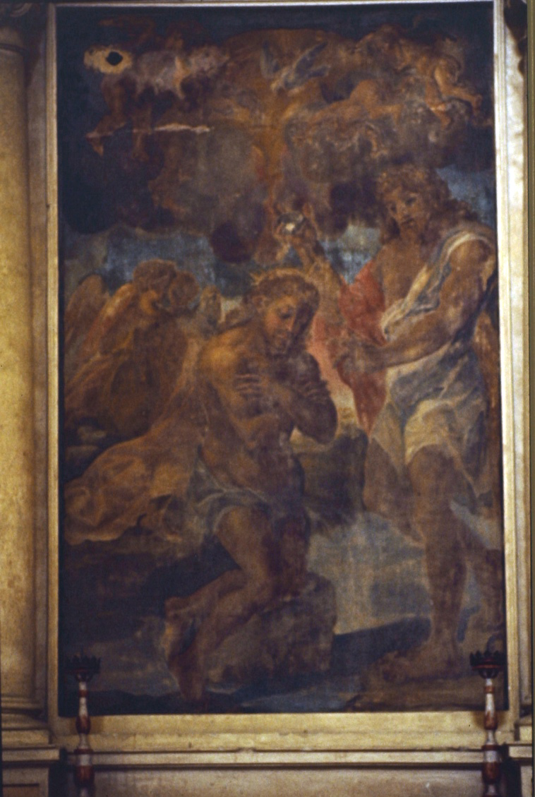 battesimo di Cristo (dipinto) di Bonfini Martino (sec. XVII)
