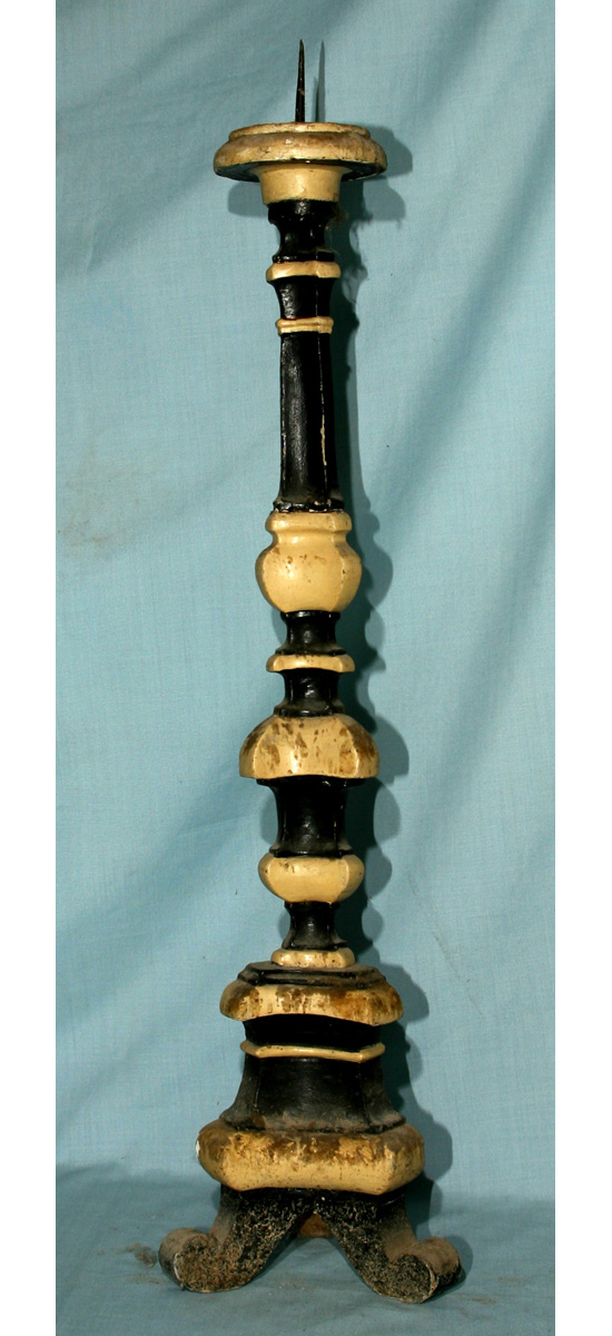 candeliere d'altare, serie - bottega marchigiana (sec. XVIII)